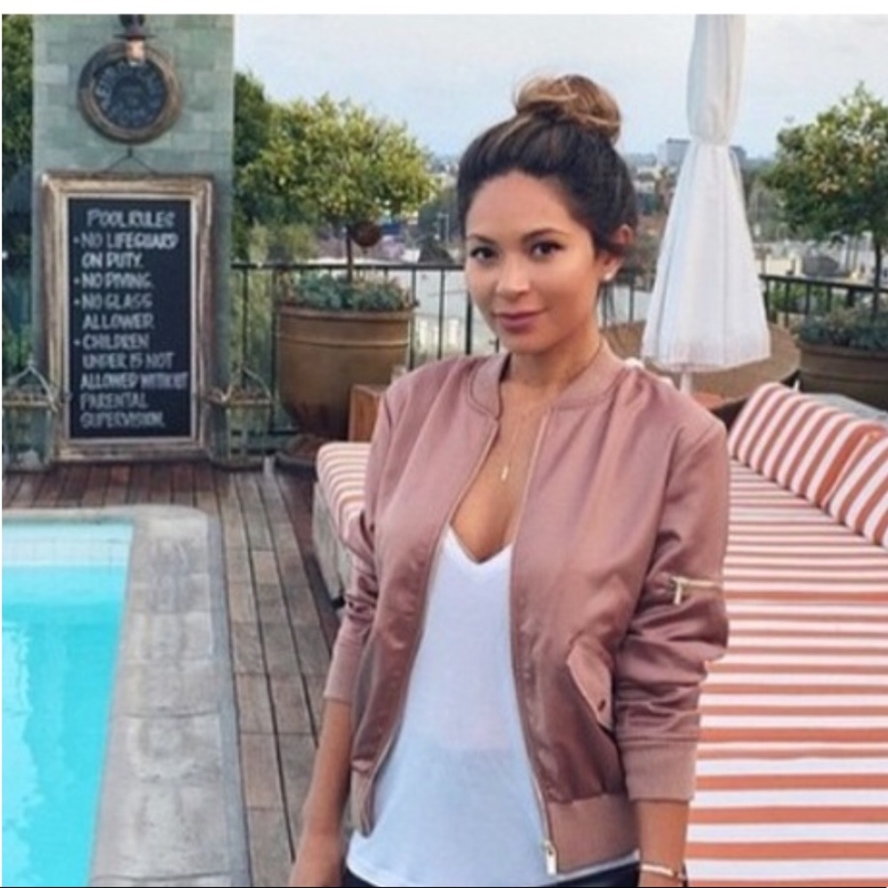 House of CB satin bomber jacket